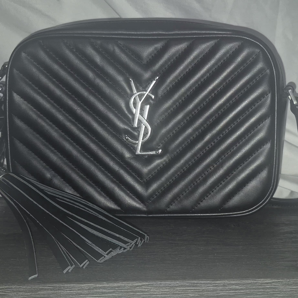 Saint Laurent Black Leather Tag